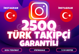 ⭐️[KALİTELİ] 2500 TÜRK TAKİPÇİ⭐️ 