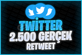 ⭐ [KALİTELİ] 2500 Twitter Gerçek Retweet