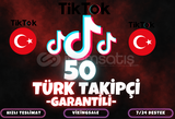 ⭐️ [KALİTELİ] 50 TİKTOK TÜRK TAKİPÇİ ⭐