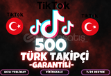 ⭐️ [KALİTELİ] 500 TİKTOK TÜRK TAKİPÇİ ⭐
