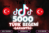 ⭐️[KALİTELİ] 5000 TİKTOK TÜRK BEĞENİ⭐️