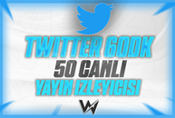 KALİTELİ (60DK) TWİTTER 50 CANLI YAYIN İZLEYİCİ