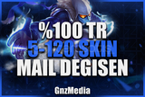 ⭐[KALİTELİ] EUW/TR 5-120 SKİN MAİL DEĞİŞEN⭐