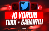 ⭐[KALİTELİ+GARANTİLİ] Twitter 10 TÜRK Yorum
