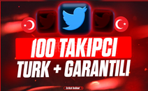 ⭐[KALİTELİ+GARANTİLİ] Twitter 100 TÜRK Takipçi
