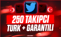 ⭐[KALİTELİ+GARANTİLİ] Twitter 250 TÜRK Takipçi