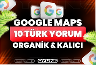 ⭐[KALİTELİ] GOOGLE MAPS 10 TÜRK YORUM⭐