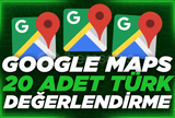 ⭐[KALİTELİ] GOOGLE MAPS 20 TÜRK YORUM⭐