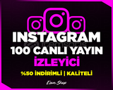 ⭐[KALİTELİ] INSTAGRAM 100 CANLI YAYIN İZLEYİCi⭐