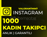 ⭐[KALİTELİ] INSTAGRAM 1000 KADIN TAKİPÇİ⭐