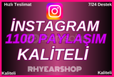 ⭐[KALİTELİ] İNSTAGRAM 1100 PAYLAŞIM