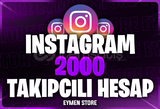 ⭐[KALİTELİ] İNSTAGRAM 2000 TAKİPÇİLİ HESAP