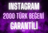 (KALİTELİ) INSTAGRAM 2000 TÜRK BEĞENME✨