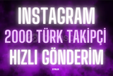 (KALİTELİ) INSTAGRAM 2000 TÜRK TAKİPÇİ ✨