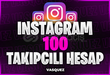 ⭐[KALİTELİ] İNSTAGRAM 100 TAKİPÇİLİ HESAP⭐