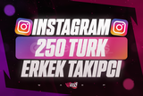 ⭐[KALİTELİ] Instagram 250 Türk Erkek Takipçi