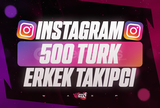 ⭐[KALİTELİ] Instagram 500 Türk Erkek Takipçi