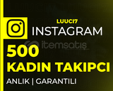 ⭐[KALİTELİ]Instagram 500 Türk Kadın Takipçi |⭐