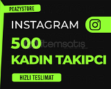 ⭐[KALİTELİ]Instagram 500 Türk Kadın Takipçi |⭐