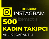 ⭐[KALİTELİ]Instagram 500 Türk Kadın Takipçi |⭐