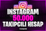 ⭐[KALİTELİ] İNSTAGRAM 50.000 TAKİPÇİLİ HESAP