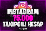 ⭐[KALİTELİ] İNSTAGRAM 75.000 TAKİPÇİLİ HESAP