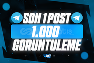 ⭐[KALİTE] Telegram Son 1 Post 1000 Görüntüleme