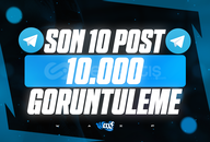 ⭐[KALİTE] Telegram Son 10 Post 10K Görüntüleme