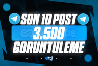 ⭐[KALİTE] Telegram Son 10 Post 3500 Görüntüleme