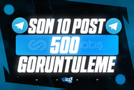 ⭐[KALİTE] Telegram Son 10 Post 500 Görüntüleme