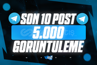 ⭐[KALİTE] Telegram Son 10 Post 5000 Görüntüleme