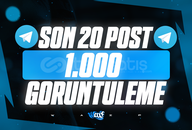 ⭐[KALİTE] Telegram Son 20 Post 1000 Görüntüleme