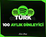 ⭐[KALİTELİ] SPOTİFY 100 TÜRK AYLIK DİNLEYİCİ⭐