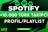 ⭐[KALİTELİ] SPOTİFY 10000 TÜRK TAKİPCİ GARANTİLİ