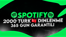 ⭐[KALİTELİ]SPOTİFY+2.000 TÜRK DİNLENME GARANTİLi