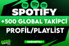 ⭐[KALİTELİ] SPOTİFY +500 GLOBAL TAKİPCİ GARANTİ⭐