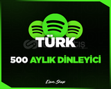 ⭐[KALİTELİ] SPOTİFY 500 TÜRK AYLIK DİNLEYİCİ⭐