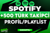 ⭐[KALİTELİ] SPOTİFY +500 TÜRK TAKİPCİ GARANTİLİ⭐