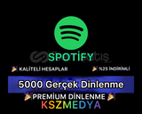 (KALİTELİ) Spotify 5000 Gerçek Dinlenme 