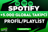 ⭐[KALİTELİ] SPOTİFY +5000 GLOBAL TAKİPCİ GARANT