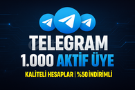 ⭐(KALİTELİ) Telegram 1.000 Gerçek Üye