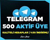 ⭐[KALİTELİ] TELEGRAM 500 AKTİF ÜYE⭐