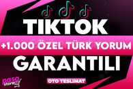 [KALİTELİ]⭐TİKTOK +1000 ÖZEL TÜRK YORUM GARANTİ