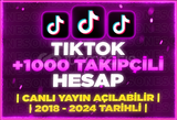 ⭐[KALİTELİ] TİKTOK 1000 TAKİPÇİLİ HESAP⭐