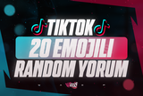 ⭐[KALİTELİ] Tiktok 20 Emojili Random Yorum