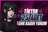 ✅[KALİTELİ] TİKTOK 25 ADET TÜRK KADIN YORUM✅
