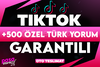 [KALİTELİ]⭐TİKTOK +500 ÖZEL TÜRK YORUM GARANTİ⭐