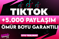 [KALİTELİ]⭐TİKTOK +5.000 PAYLAŞIM GARANTİLİ⭐