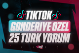 ⭐[TÜRK] Tiktok Gönderiye Özel 25 Yorum