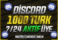 ✅KALİTELİ⭐TÜRK 1000 ADET 7/24 ONLİNE ÜYE (UHQ+)